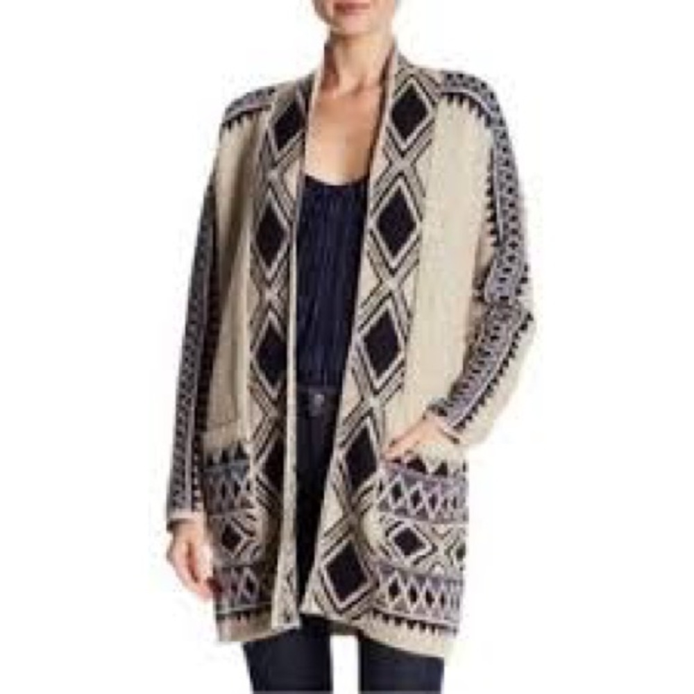 Lucky Brand Boho Southwestern Duster Cardigan | Small